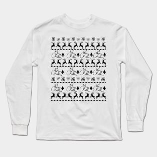 christmas pattern, ugly christmas pattern Long Sleeve T-Shirt